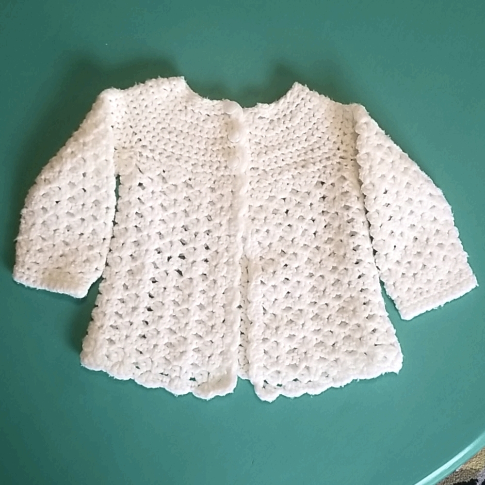 Hand crocheted summer cardigan